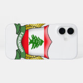 Libanon Vlag Embleem iPhone 16 Hoesje (Achterkant horizontaal)
