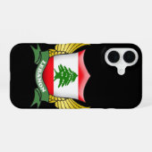 Libanon Vlag Embleem iPhone 16 Hoesje (Achterkant horizontaal)