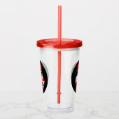 Libanon Vlag en Kaart op het gezicht van het meisj Acryl Drinkbeker (Rechts)