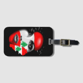 Libanon Vlag en Kaart op het gezicht van het meisj Bagagelabel (Voorkant (horizontaal))
