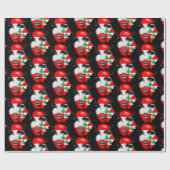 Libanon Vlag en Kaart op het gezicht van het meisj Cadeaupapier (Vlak)