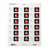 Libanon Vlag en Kaart op het gezicht van het meisj Etiket (Full Sheet)