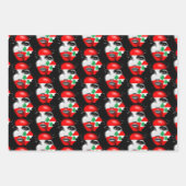 Libanon Vlag en Kaart op het gezicht van het meisj Inpakpapier Vel (Voorkant)