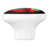 Libanon Vlag en Kaart op het gezicht van het meisj Keramische Knop (Zijkant)