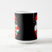 Libanon Vlag en Kaart op het gezicht van het meisj Koffiemok (Center)