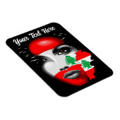 Libanon Vlag en Kaart op het gezicht van het meisj Magneet (Rechterzijde)