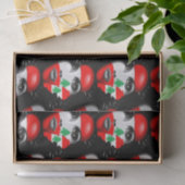 Libanon Vlag en Kaart op het gezicht van het meisj Tissuepapier (Geschenk)