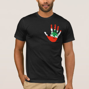 Libanon Vlag Handafdruk T-shirt