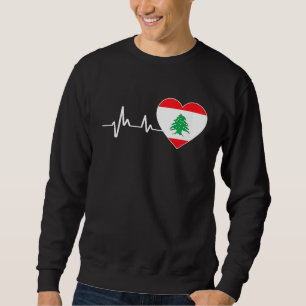 Libanon Vlag Hartslag Als Libanon Kaart Voor Liban Trui