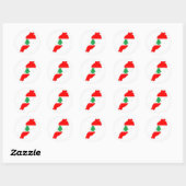 libanon - vlag - kaart - symbool ronde sticker (Vel)