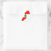 libanon - vlag - kaart - symbool ronde sticker (Tas)