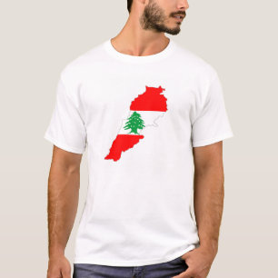 libanon - vlag - kaart - symbool t-shirt