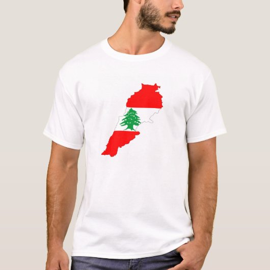 libanon - vlag - kaart - symbool t-shirt (Voorkant)