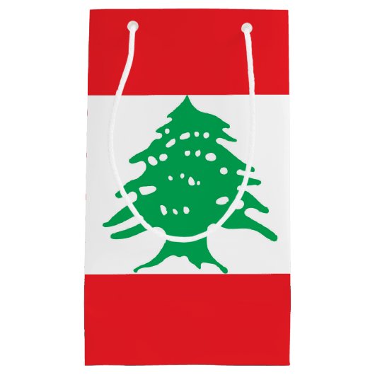 Libanon vlag klein cadeauzakje (Voorkant)