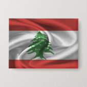 Libanon Vlag Knop Button (Voorkant)