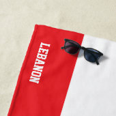 Libanon Vlag Prachtige Patriottische Strandlaken (In situ)
