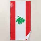 Libanon Vlag Prachtige Patriottische Strandlaken (Voorkant)