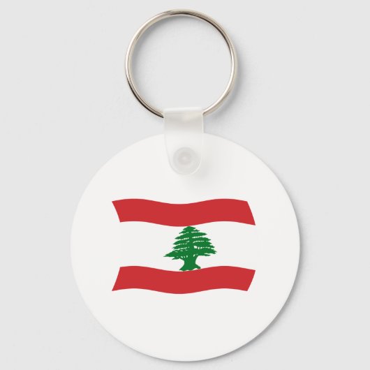 Libanon Vlag Sleutelhanger (Voorkant)