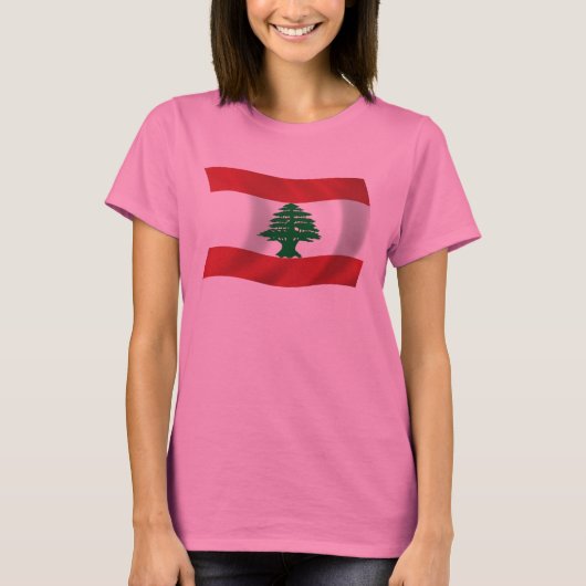 Libanon Vlag T-shirt (Voorkant)