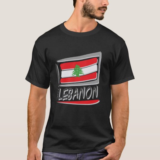 Libanon Vlag Vakantie Libanon Hart Libanon T-shirt (Voorkant)