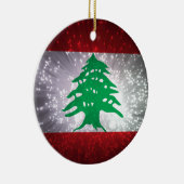 Libanon Vlag Vuurwerk Keramisch Ornament (Rechts)