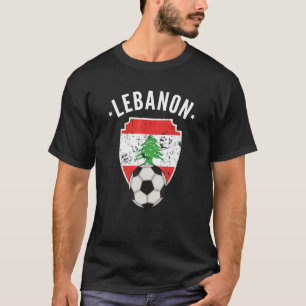 Libanon Voetbal Libanon Vlag Football Libanese Pri T-shirt