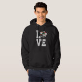 Libanon Voetbal Liefde Libanese Fan Vlag Hoodie (Voorkant volledig)
