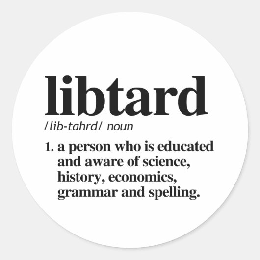 Libard-definitie Ronde Sticker (Voorkant)
