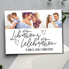 Libaties Bruiloft Foto Save the Date Aankondigingskaart