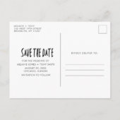 Libations Viering Foto Bruiloft Save the Date Aankondigingskaart (Achterkant)