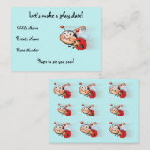 Libby de Ladybug-kaart voor afspeeldatum Contactkaartje (Voorkant / Achterkant)