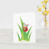 Libby de Ladybug Note Kaart (Gele Bloem)