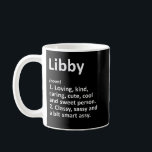 LIBBY Definition Personal Name Funny Birthday Koffiemok<br><div class="desc">LIBBY Definition Personal Name Funny Birthday Gift Idee</div>