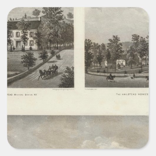 Libby, Halstead residences Vierkante Sticker (Voorkant)