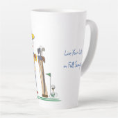 'Libby' - Leef je leven in volle gang! Latte Mok (Rechterhoek)