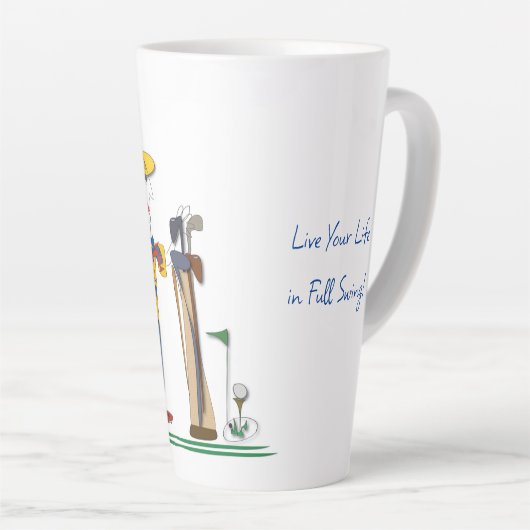 'Libby' - Leef je leven in volle gang! Latte Mok (Rechterhoek)