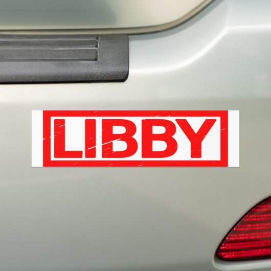 Libby Stamp Bumpersticker (Op auto)