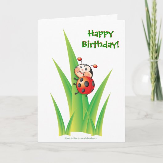 Libby's Birthday Card Ladybug Kaart (Voorkant)