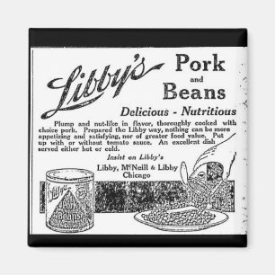 Libby's reclamebord voor varkens en bonen Magnet