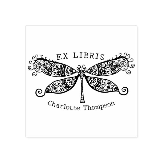 libel, bibliotheek ex libris rubberstempel (Afrduk)