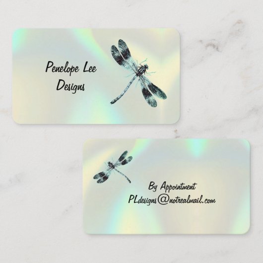  libel classy holografisch opaal visitekaartje (Voorkant / Achterkant)