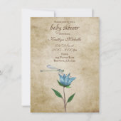  libel en blauw Baby shower Kaart (Voorkant)