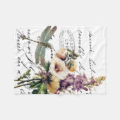 Libel en bloemen fleece deken (Voorkant (Horizontaal))