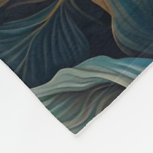 Libel in een bloementuin 's nachts fleece deken (Hoek)