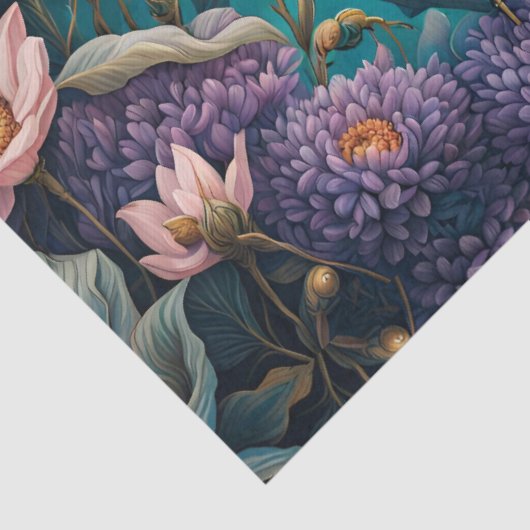 Libel in een bloementuin 's nachts tissuepapier (Detail)