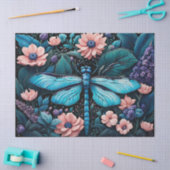 Libel in een bloementuin 's nachts tissuepapier (Craft)