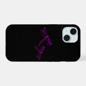 Libel iPhone Hoesje - Magenta Gloed 15 Case (Achterkant horizontaal)