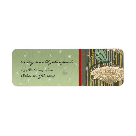  libel kerst retour adreslabels etiket (Voorkant)