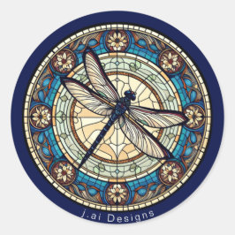 libel medaillon ronde sticker