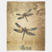  libel met aangepaste naam / monogram fleece deken (Voorkant)